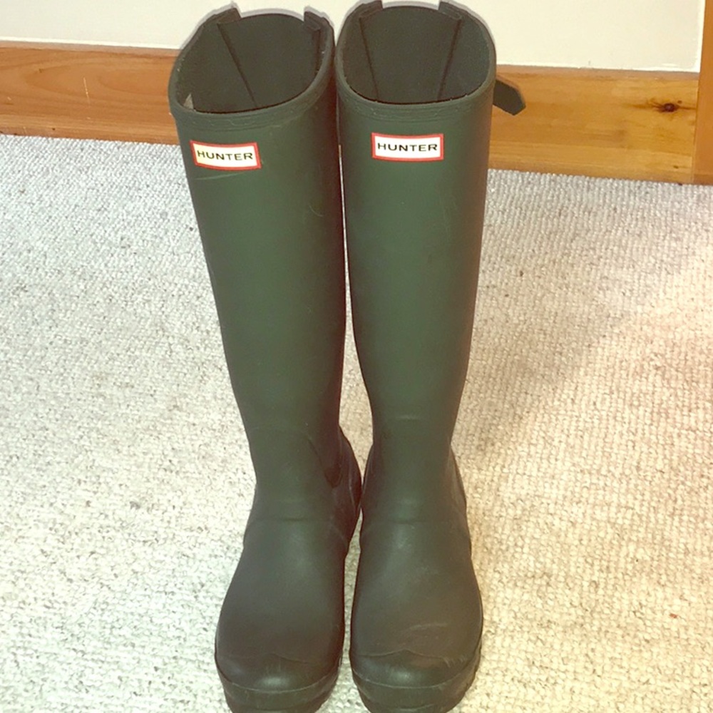 Hunter wide-calf rain boots
